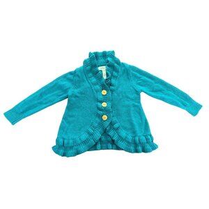 Matilda Jane Castles Cardigan Sweater in Turquoise Size 18-24 mos Toddler Girls